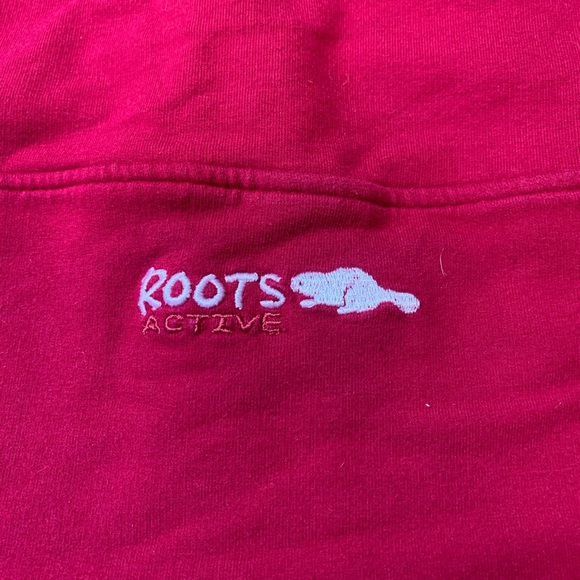 Roots Red Full Zip Hoodie Cotton Spandex M/M - Picture 3 of 9